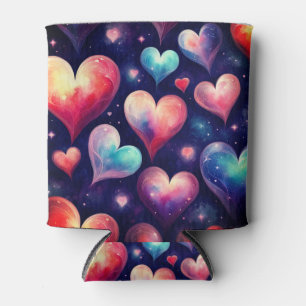 Galaxy Hearts  Valentine  Art  Can Cooler