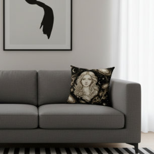 Galaxy Home Decor Virgo Zodiac Celestial Cushion