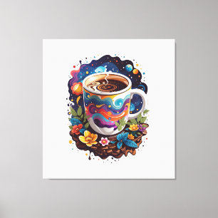 Galaxy in Coffee Cup Canvas Print