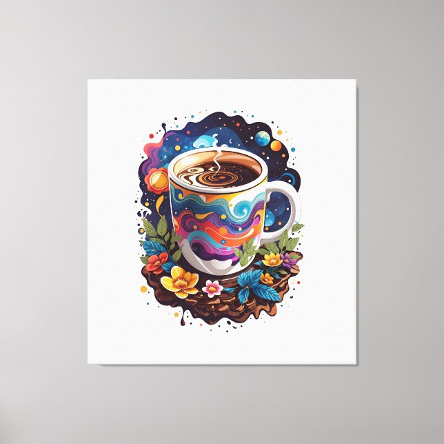 Galaxy in Coffee Cup Canvas Print (Front)