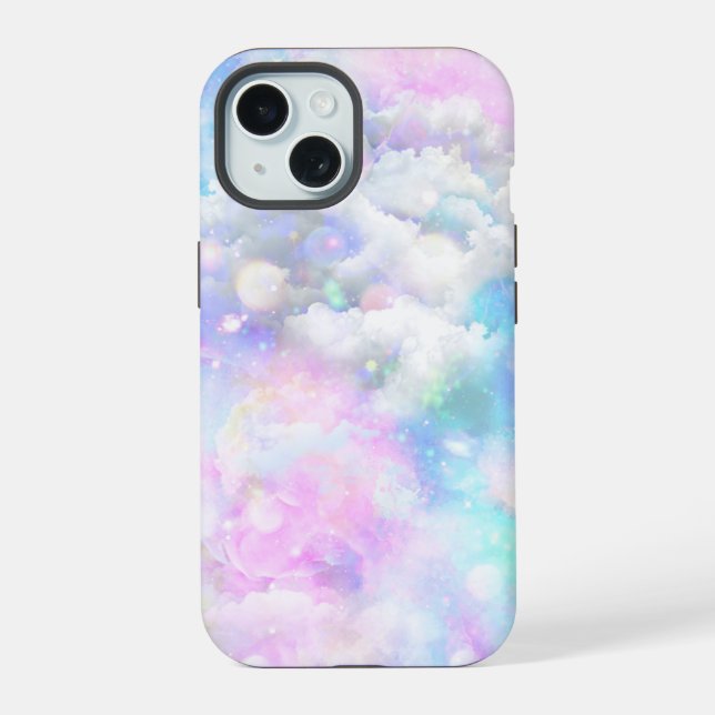 Galaxy in the Clouds iPhone 15 Case (Back)