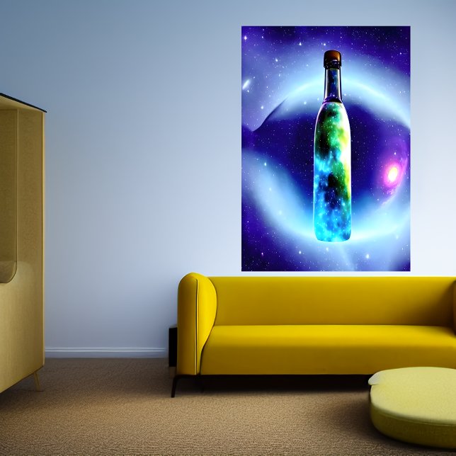 Galaxy inside a bottle in space | AI Art Poster (Creator Uploaded)