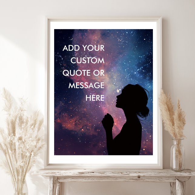 Galaxy Inspirational-Create Your Own Motivational  Poster (Galaxy Woman Inspirational-Create Your Own Motivational Poster)