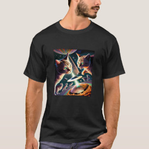 Galaxy Kittens Cat UFO Cat In Space  2 T-Shirt