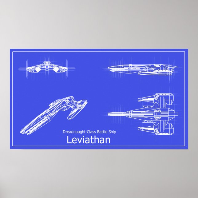 Galaxy Leviathan Blueprints Poster (Front)