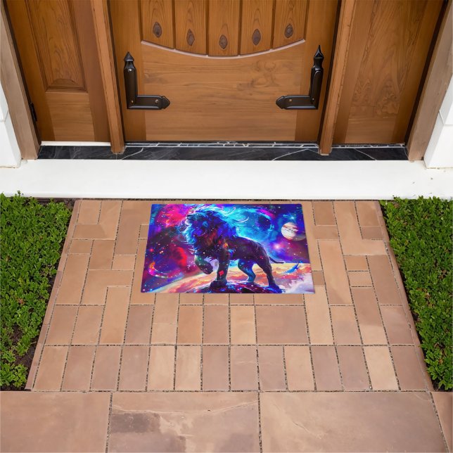 Galaxy Lion Blue Doormat (Outdoor)