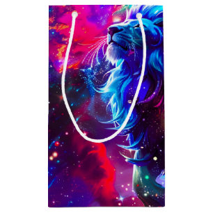 Galaxy Lion Blue Small Gift Bag