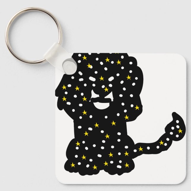 Galaxy Lion Keychain – Cosmic Mane Silhouette (Front)