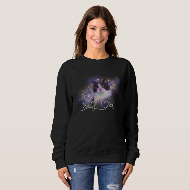 Galaxy Lovely Cat Sweatshirt (Front Full)
