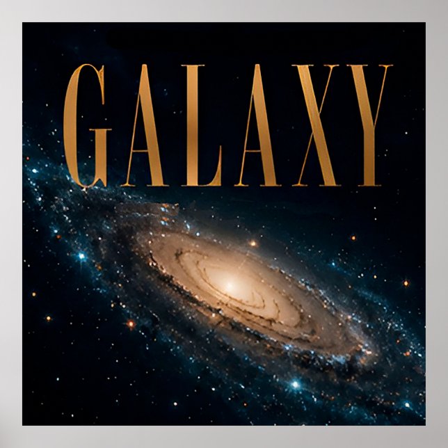 Galaxy Luxury Space Editorial Graphic Poster (Front)
