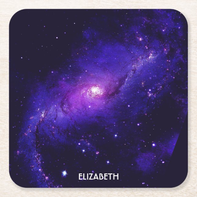 Galaxy Milky Way Galaxy Astronomy Science Square Paper Coaster (Front)