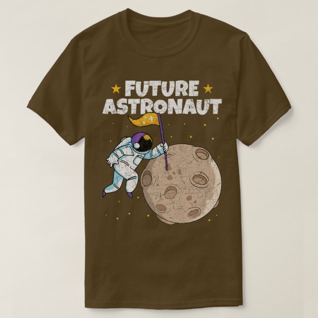 Galaxy Moon Landing Outer Space Science Future Ast T-Shirt (Design Front)