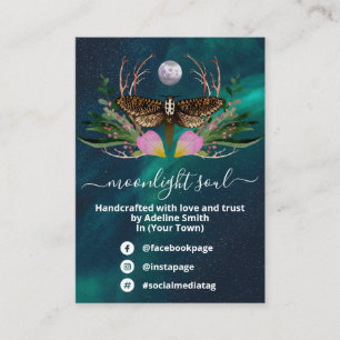 Galaxy Moon Moth Spell Jar Kit Business Card