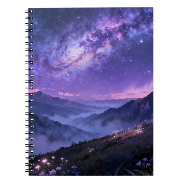 Galaxy Mountain Spiral Notebook (Front)