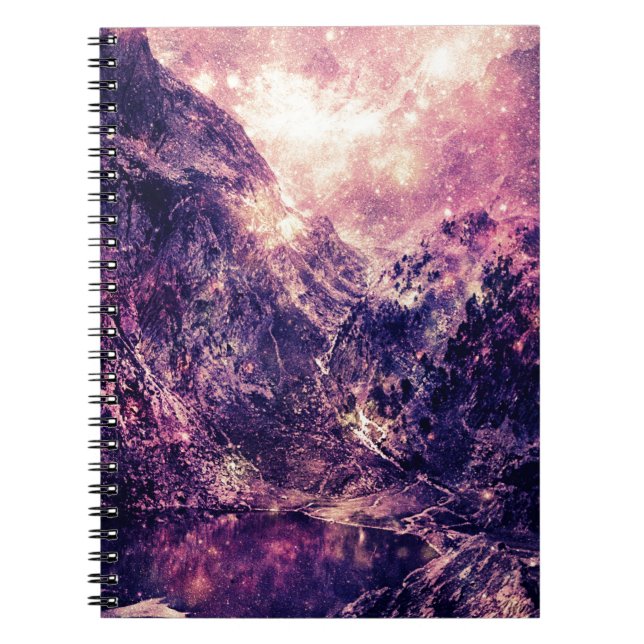 Galaxy Mountains Spiral Notebook (Front)
