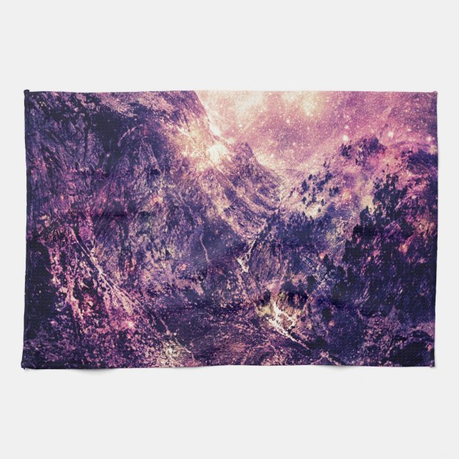 Galaxy Mountains Tea Towel (Horizontal)