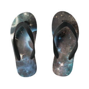 Galaxy Nebula Planet Hubble Telescope Photography Kid's Jandals