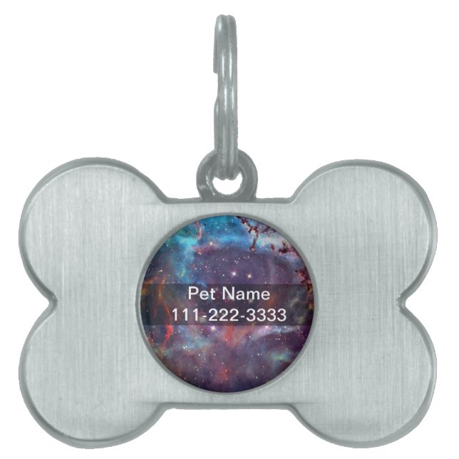 Galaxy Nebula space image. Pet ID Tag (Front)