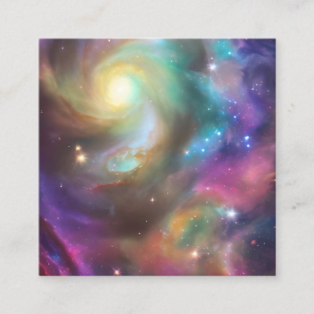 Galaxy Nebula  Square Business Card (Front)
