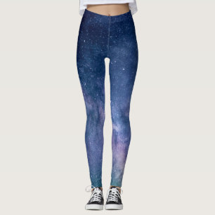 Galaxy Nebula Yoga Pants Space Blue
