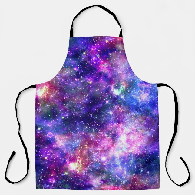 Galaxy Night Print Cosmic Design Apron (Front)