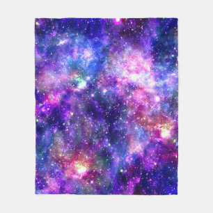 Galaxy Night Print Cosmic Design Fleece Blanket