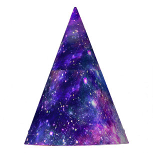 Galaxy Night Print Cosmic Design Party Hat