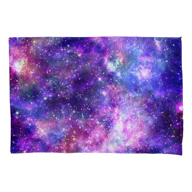 Galaxy Night Print Cosmic Design Pillowcase (Front)