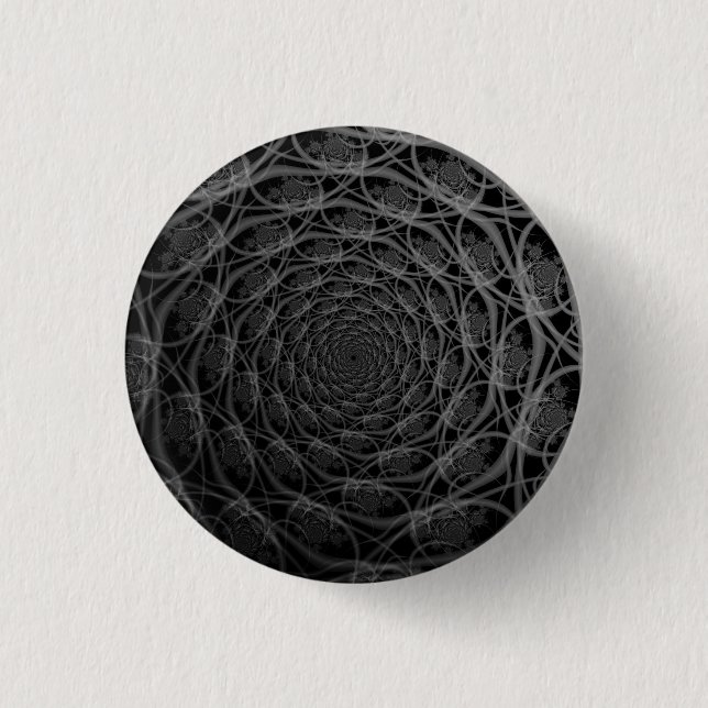 Galaxy of Filaments in Black and White Button (Front)