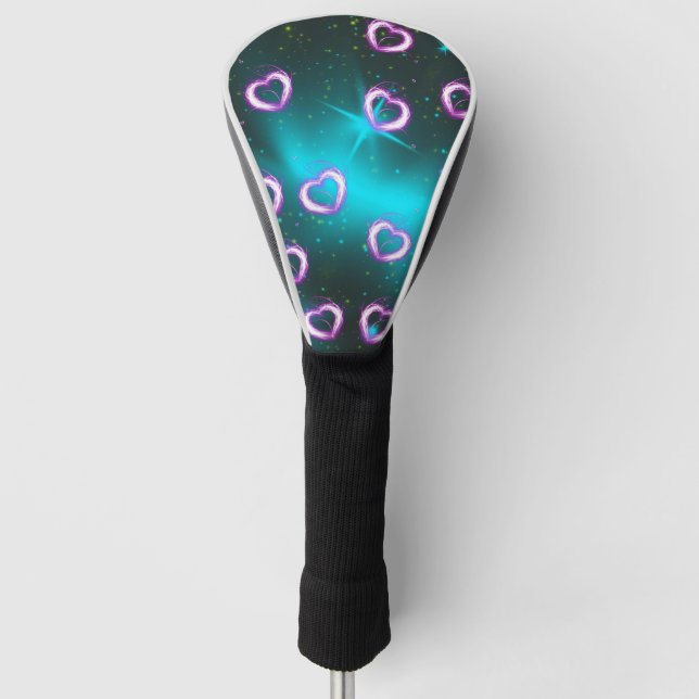 Galaxy of heart golf head cover (Front)