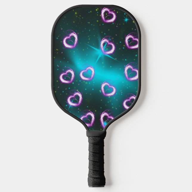 Galaxy of heart pickleball paddle (Front)