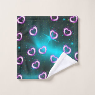 Galaxy of heart wash cloth
