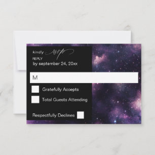 Galaxy Outer Space no Meal RSVP Card