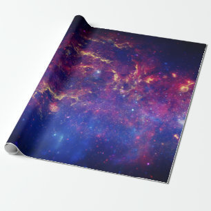 Galaxy Outer space Sky Stars Celestial Blue  Wrapping Paper