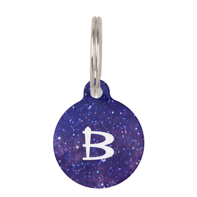 Galaxy Outer Space Stars Pet Tag (Front)