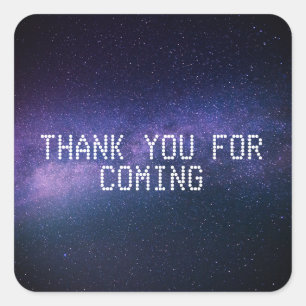 Galaxy Outer Space Stars Starry Thank you Square S Sticker