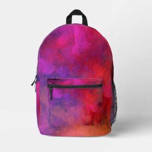 Galaxy Paint Splatter effect Printed Backpack