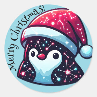 Galaxy Penguin Stickers | Space-Themed