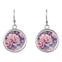 Galaxy Peony Earrings
