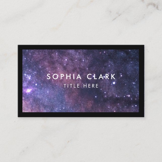Galaxy Personalized Luxury Modern Elegant Business Card (Front)