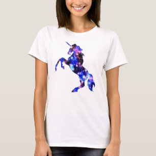 Galaxy pink beautiful unicorn sparkly image T-Shirt