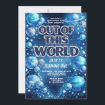 Galaxy Planet Kids Birthday Party Invite<br><div class="desc">Blast off into an unforgettable celebration with this bold Out of This World Birthday Invitation, featuring a deep blue galaxy background, glowing planets, and a fun outer space theme. Perfect for kids who love space, planets, and cosmic adventures, this invitation sets the tone for an exciting and imaginative birthday party....</div>