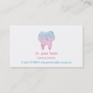 Galaxy Polygon Tooth Dentist Business Cards