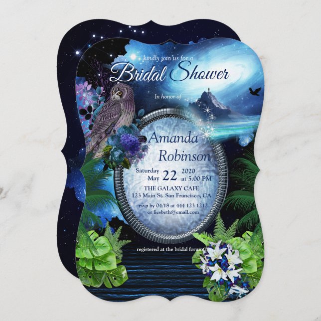 Galaxy-Portal Bridal Shower Invitation (Front/Back)