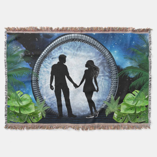 Galaxy-Portal Decor Throw Blanket (Front)