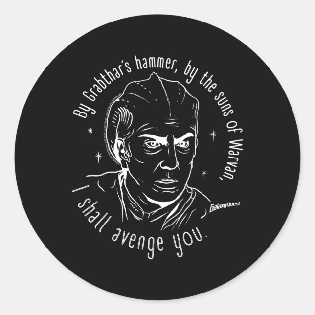 Galaxy Quest Dr Lazarus Edit Classic Round Sticker (Front)