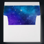 Galaxy Return Address Purple Blue Bar Bat Mitzvah Envelope<br><div class="desc">Elegant, modern galaxy return address bar mitzvah envelopes with an optional Star of David that can be easily personalised by you! This unique pre addressed back flap envelope template works perfectly for a cool universe space party theme for bat mitzvahs, birthday parties and other out of this world celebrations. The...</div>