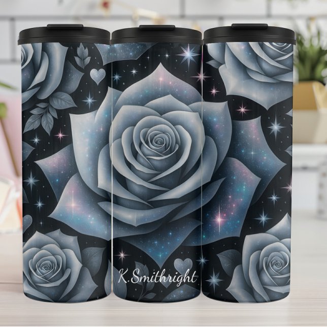 Galaxy Roses Cosmic Floral Dream Thermal Tumbler (Creator Uploaded)