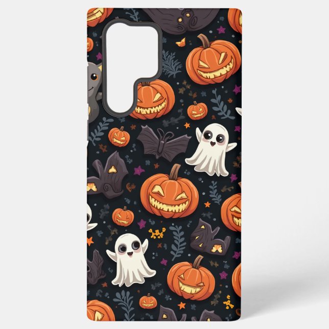 Galaxy S22 Ultra case with Halloween pattern (Back)