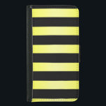 Galaxy S5 Wallet Case (Bumblebee) Stripes<br><div class="desc">Black and Yellow Faded Stripes on Cell Phone case.  Available for all phones</div>